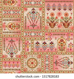 mughal flower motif bunch pattern design