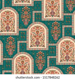 mughal flower motif bunch pattern design