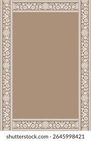 Mughal flower motif Vector illustration. Digital flower textile design, digital print.Traditional Asian Wallpaper, Seamless Design, Traditional Egyptian Border