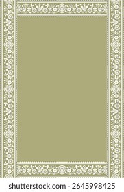 Motivo de flor mogol Ilustração vetorial. Design têxtil de flor digital, impressão digital.Papel de parede tradicional asiático, Design sem costura, Fronteira egípcia tradicional