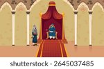 Mughal King with Fort Interior 