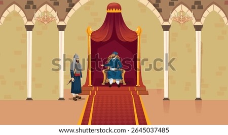 Mughal King with Fort Interior 