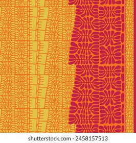 Mughal Motif Ornament Seamless Pattern Multi Color Motif Background