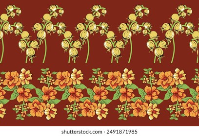 Mughal Motif Seamless Ornament Pattern Motif Background