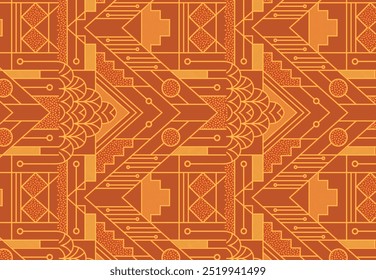 Mughal Ornament Seamless Pattern Multi Color Motif Background