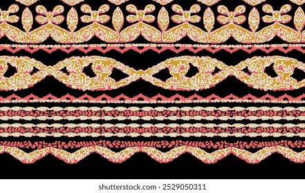 Ornamento Mughal Plano de Fundo de Motivo de Várias Cores de Padrão Sem Costura