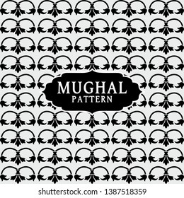mughal pattern design vector illustration or background