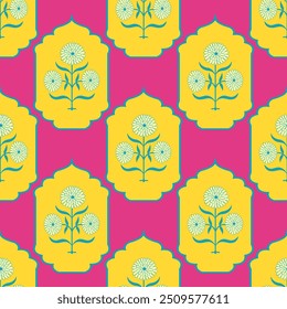 Mughal seamless pattern , mughal art pattern  floral motif mughal floral print for print on demand , textile , crockery wallpaper stationary