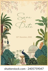 Mughal Wedding invitation card design, Traditional mughal wedding  card.