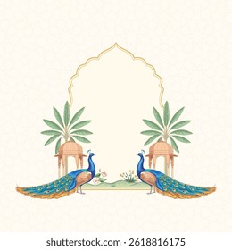 Mughal wedding invitation monogram design. Mughal Wedding Monogram Design.