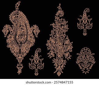 Mughal-inspired Pattern, ornamental designs with intricate geometric detailing for wallpapers, gift wraps, and decor.