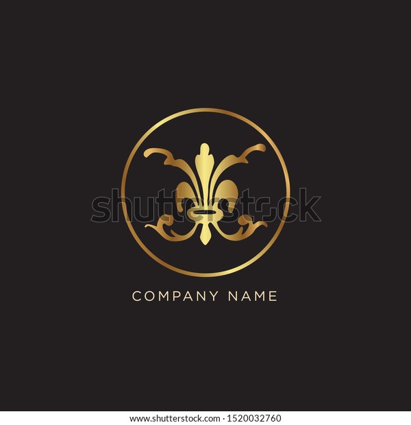 Mughals Art Golden Logo Vector Stock Vector (Royalty Free) 1520032760