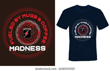 Canecas (Café Amante) Tipografia T-shirt Design.