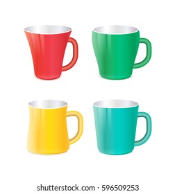 Mugs colored templates for your design