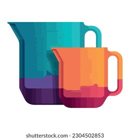 mugs and cups design over white