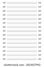 Mugshot Background. Police Lineup Wall. Mug-shot Measuring Scale.