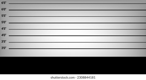 Mugshot crime photo background with black and white base color