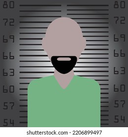 mugshot design cartoon flat vector modern isolated illustration