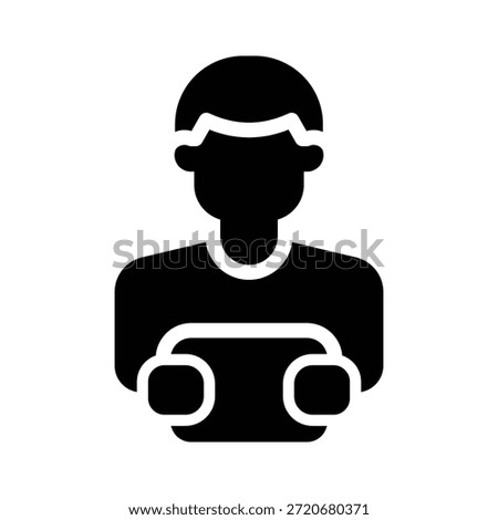 mugshot glyph icon illustration vector graphic. Simple element illustration vector graphic, suitable for app, websites, and presentations isolated on white background