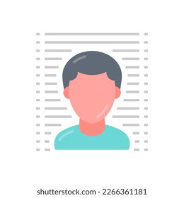 Mugshot-Symbol in Vektorgrafik. Logotyp