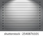 Mugshot, Police lineup or mugshot background for criminals in a dark room with light