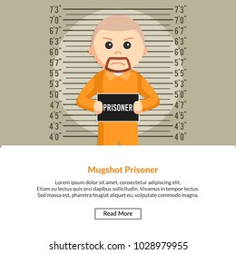 Mugshot Prisoner Job Information Stock Vector (Royalty Free) 1028979955
