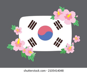 Mugunghwa   Korea's national flag  Geongongamni  the Korean flag 