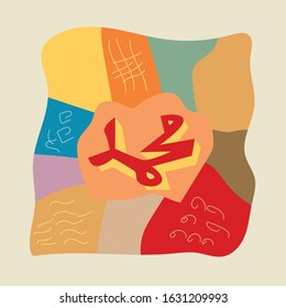 Muhammad arabic calligraphy with traditional shape and art color