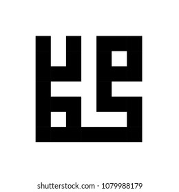 Muhammad calligraphy in arabic kuffi font