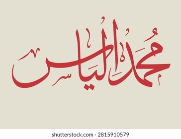**Muhammad Ilyas** – Elegant custom typography name artwork.
