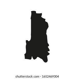 muhanga region map in country of rwanda