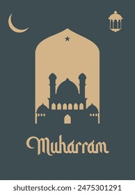 Muharram celebration art illustration vector