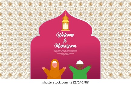 Muharram islamic islamic background vector