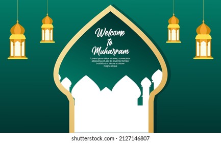 Muharram islamic islamic background vector
