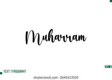 Muharram   Modern Stylish Typography Text 