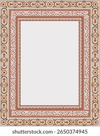 Muhgal garden concept watercolor background, Traditional Mughal flower motif. Mughal wall paintings, botanical floral ethnic motif, Traditional Mughal flower motif. Mughal wall paintings, botanical