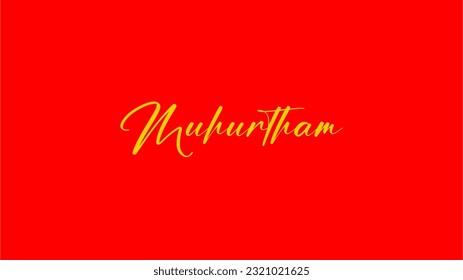 Muhurtham Text Vector Artwork - Logo South Indian