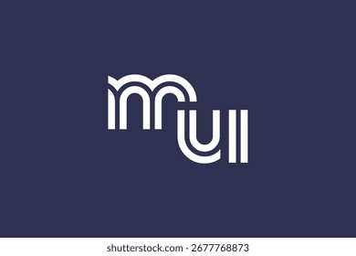 MUI Creative Design de logotipo de letra moderna exclusivo. Elegante Monograma Logo Design com elementos decorativos e tipografia
