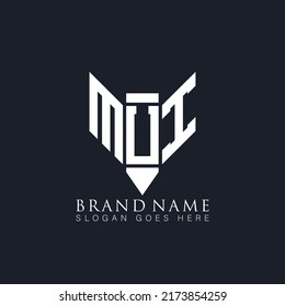 MUI Unique modern flat abstract geometric initials vector letter logo design.