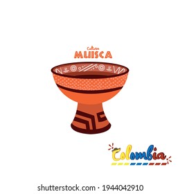 Muisca culture sculpture. Colombian culture - Vector illustration