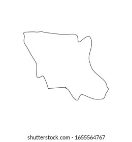 mukdahan region map in country of thailand