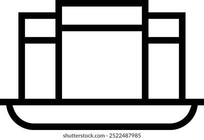 ícone do muktuk. Design de estilo linear fino isolado em fundo branco