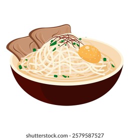 Mul Naengmyeon Vector Illustrations for Korean Cuisine