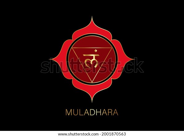 Muladhara Chakra Logo Template First Root Stock Vector (Royalty Free ...