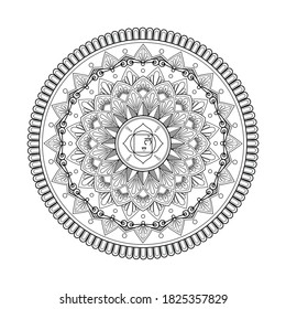 muladhara mandala ornament handdrawn tatoo art drawing circular pattern mehendi vintage floral graphic root chakra