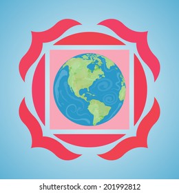 Muladhara - the root chakra vector symbol illustration