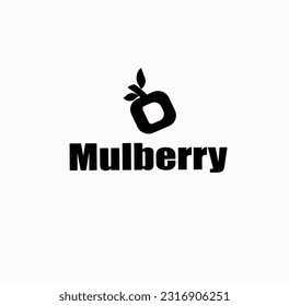 Mulberry black modern logo design