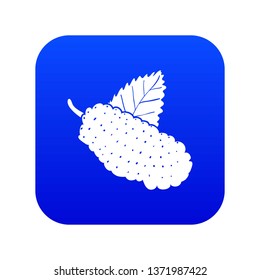 Mulberry icon blue vector isolated on white background