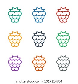 mulberry icon white background. Editable outline mulberry icon from agriculture. Trendy mulberry icon for web and mobile.