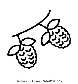 Mulberry Vector Line Icon Design